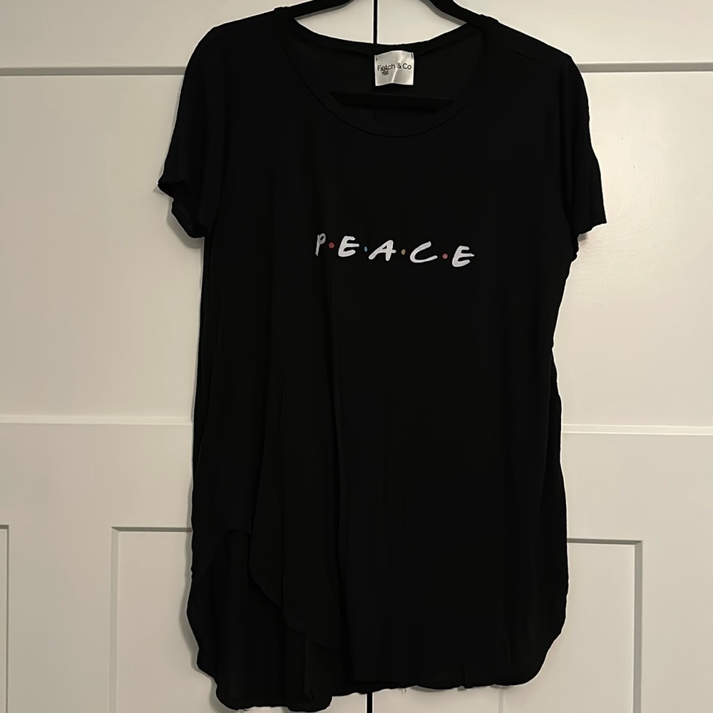 “Friends” style PEACE tunic tee